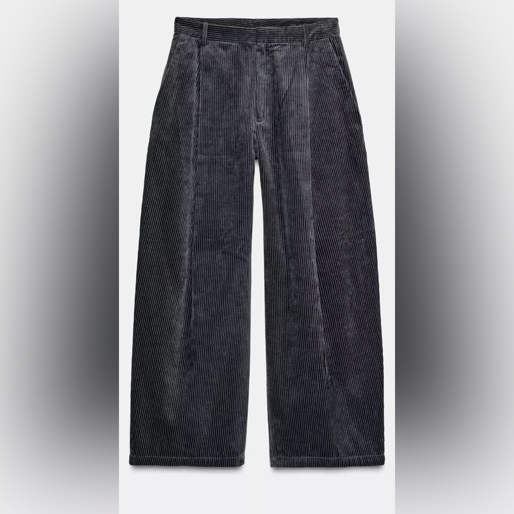 Zara Gray and Black Wide-Leg Pants - Picture 2 of 3